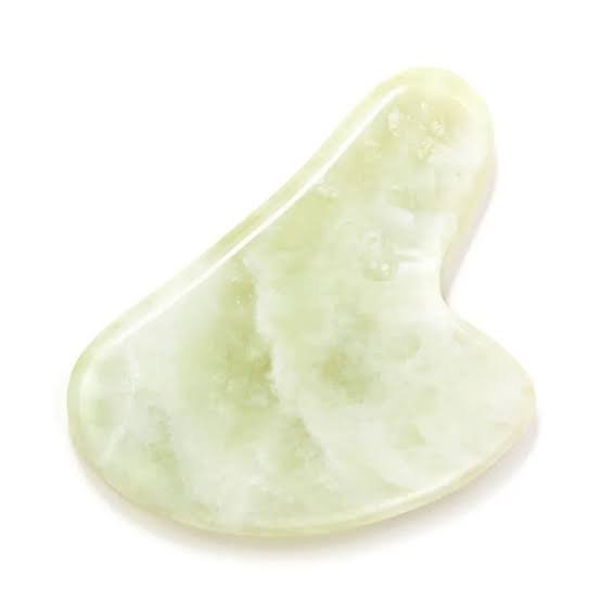 Guasha milky green jade