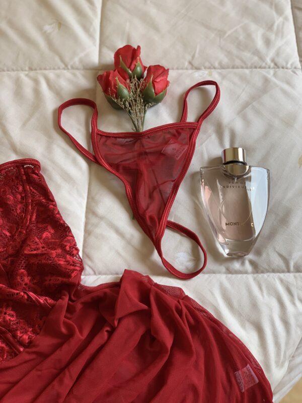 LINGERIE SEXY EN DENTELLE ROUGE ♥️ - Image 4