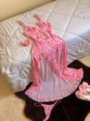 2 pièces/set Robe à bretelles imprimé floral romantique