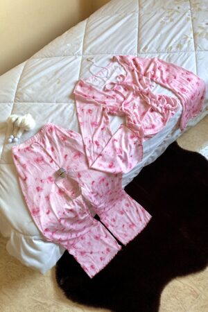 Pyjama rose des fleurs