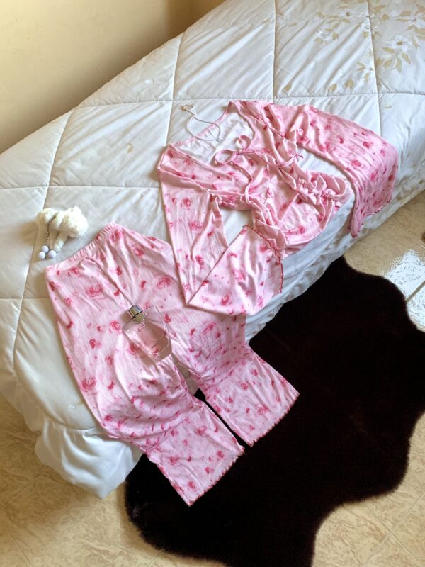 Pyjama rose des fleurs