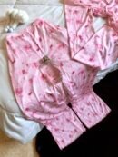 Pyjama rose des fleurs