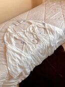 Robe dentelle blanche évasée courte