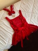 Robe Vintage en Velours Rouge