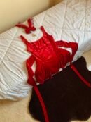 Robe Vintage en Velours Rouge