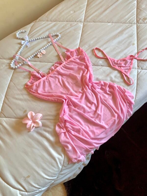 LINGERIE SEXY EN DENTELLE ROSE 🩷 - Image 2