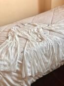 Robe dentelle blanche évasée courte