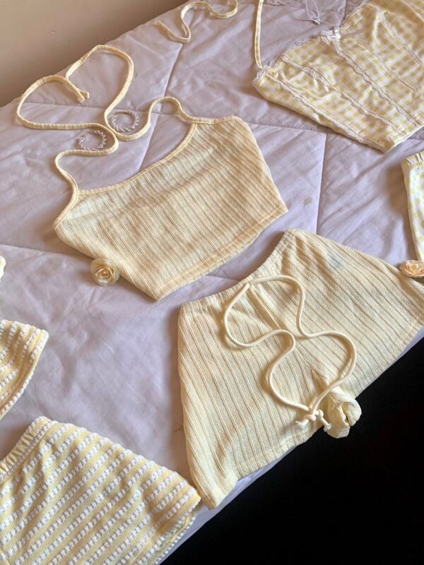 Set Pyjama Short Jaune - Image 3