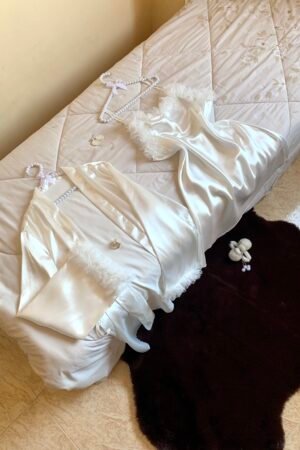 طقم النعومة ☁️ Ensemble 2 pcs blanc courte